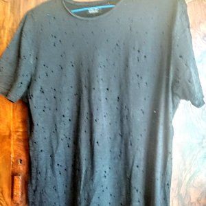 Zara Man black distressed T-Shirt size M